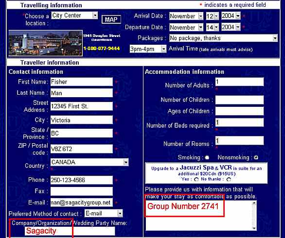 Booking Form help